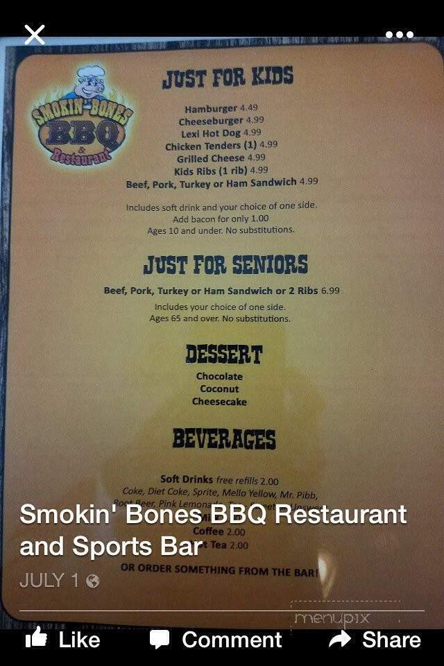 /31160299/Smokin-Bones-BBQ-Menu-Laurie-MO - Laurie, MO