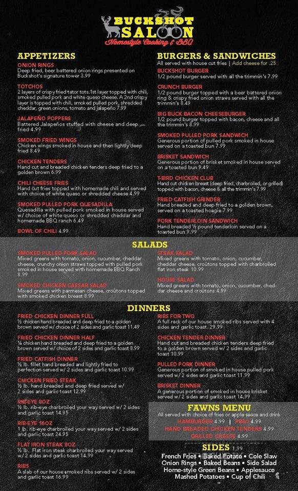 /30684206/Buckshot-Saloon-Menu-Kingdom-City-MO - Kingdom City, MO