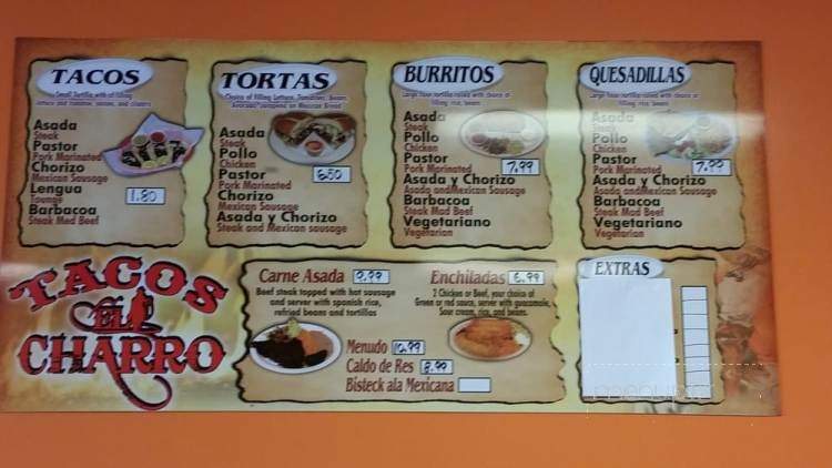 /31222341/Tacos-El-Charro-Menu-Sedalia-MO - Sedalia, MO