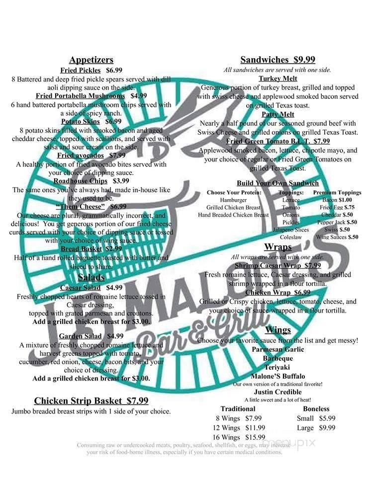 /30896751/JB-Malone-s-Bar-and-Grill-Menu-Salem-MO - Salem, MO