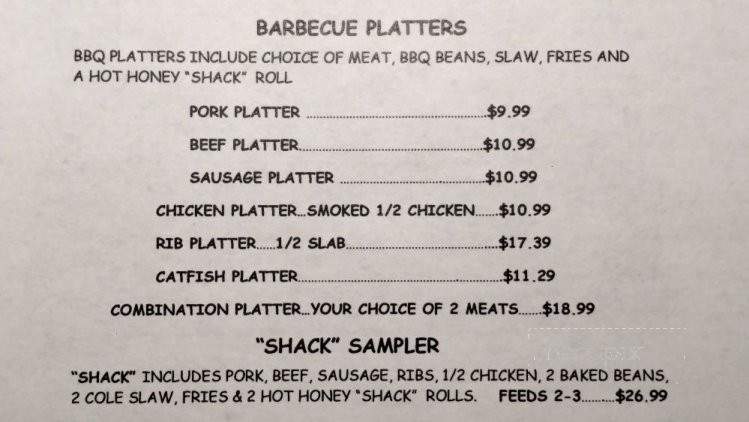 KIM's BBQ Shack - Branson, MO menu_pic