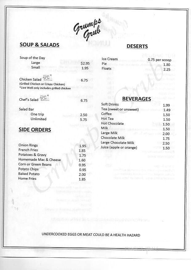 Grump's Grub - West Plains, MO menu_pic