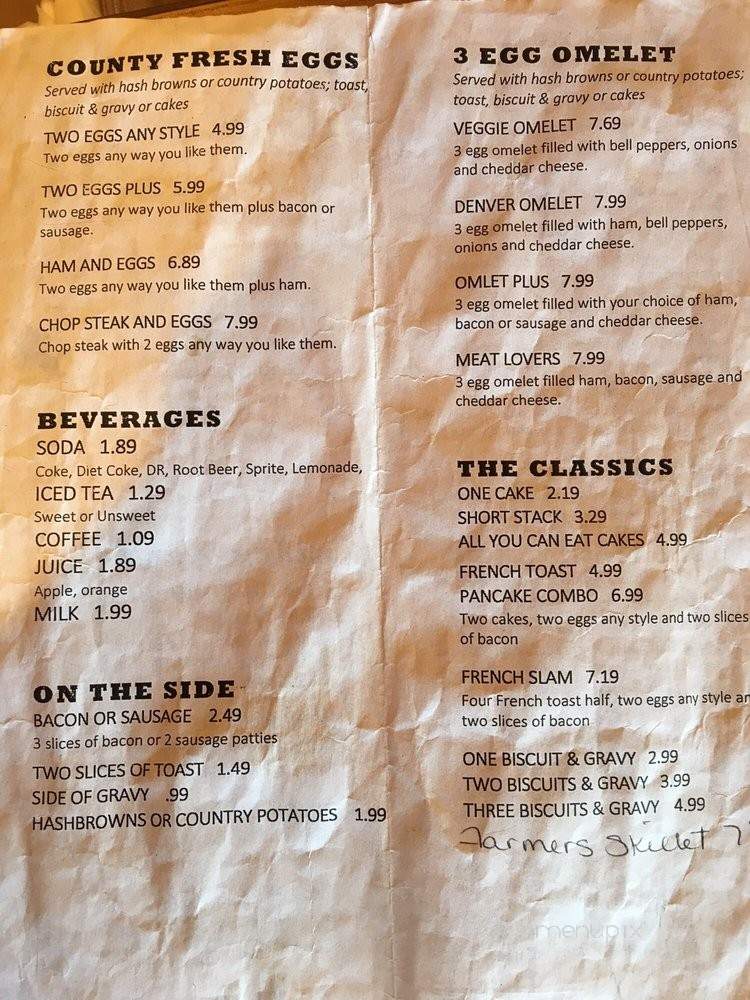 Naomi's Cafe - Willard, MO menu_pic