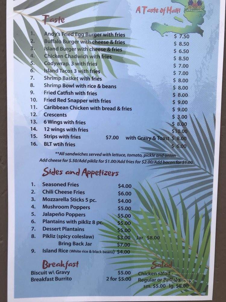 A Taste Of Haiti - Lawrence, KS menu_pic