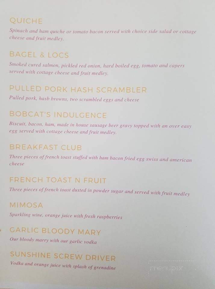 Bobcats Bar and Grill - Ozawkie, KS menu_pic
