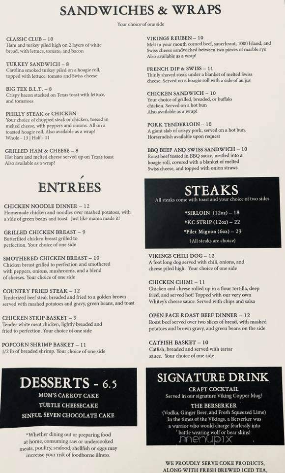 Vikings Grille - Topeka, KS menu_pic