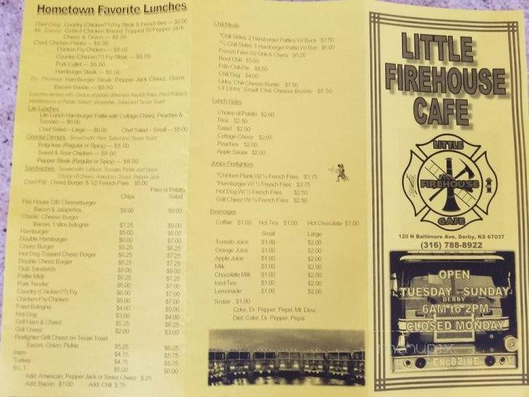 Little Firehouse Cafe - Derby, KS menu_pic