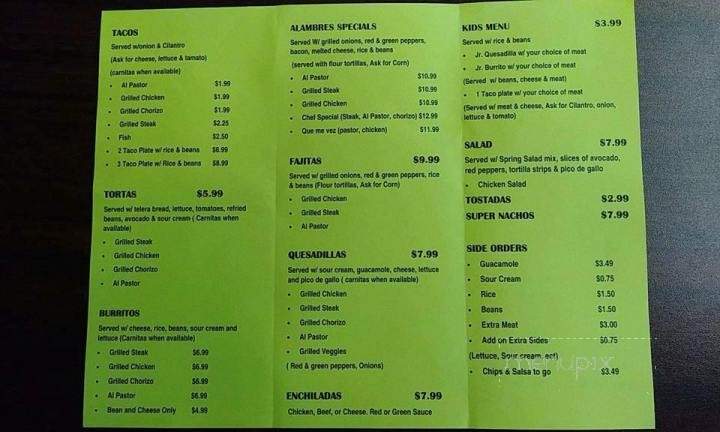 La Pasadita - Haysville, KS menu_pic
