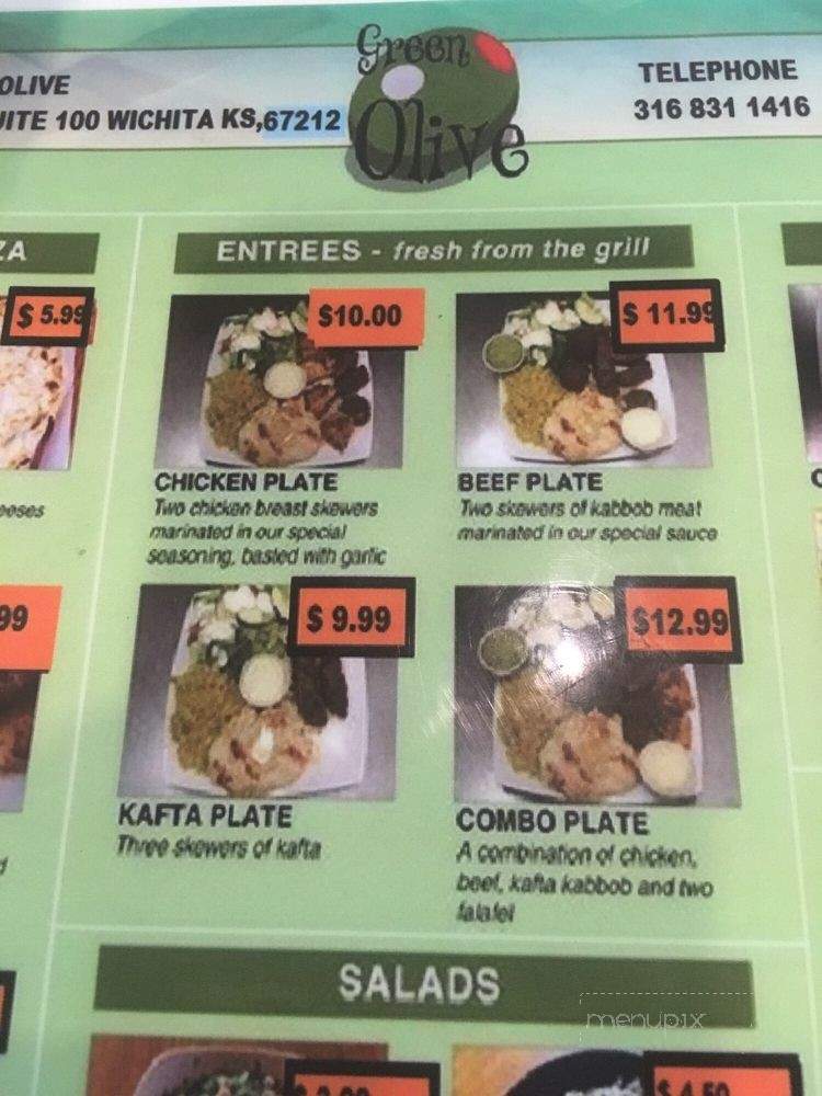 Green Olive - Wichita, KS menu_pic