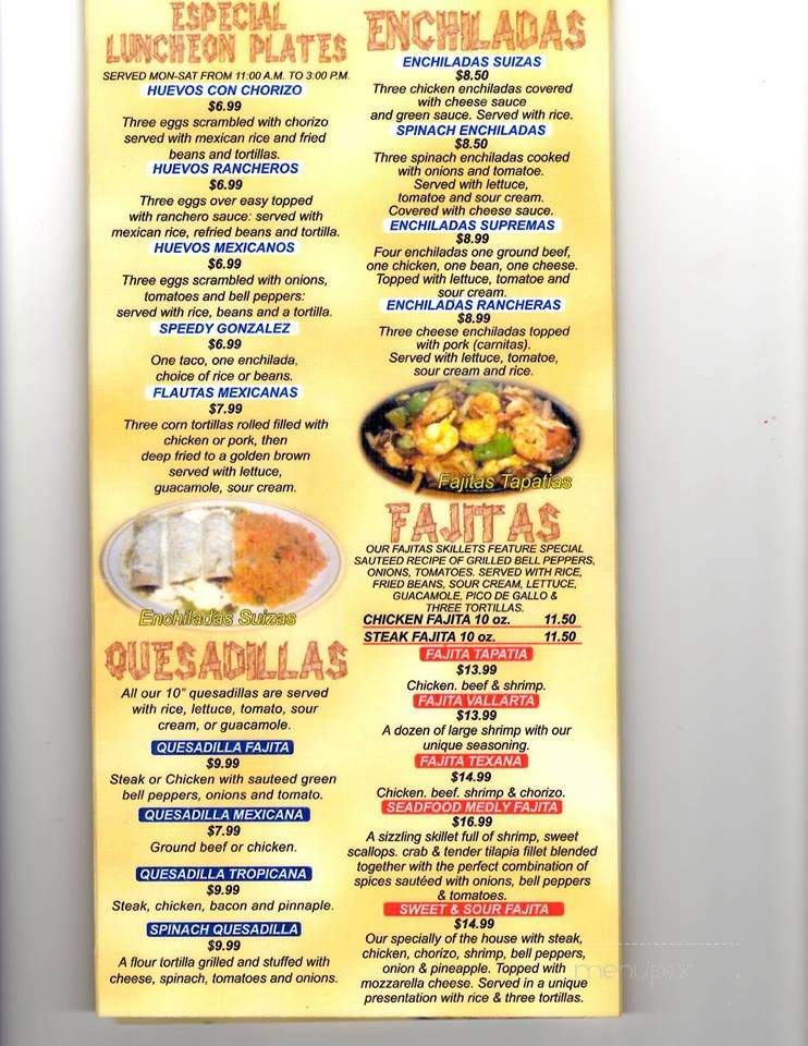 El Mexicano Grill - Wichita, KS menu_pic