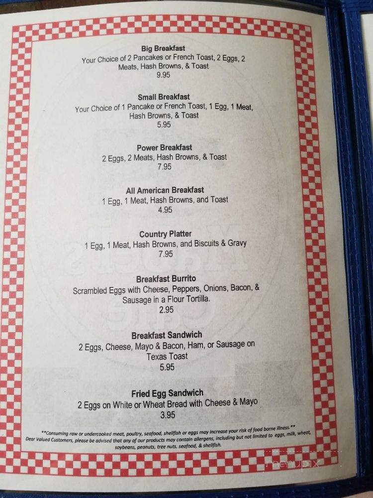 Mabel's Cafe - Larned, KS menu_pic
