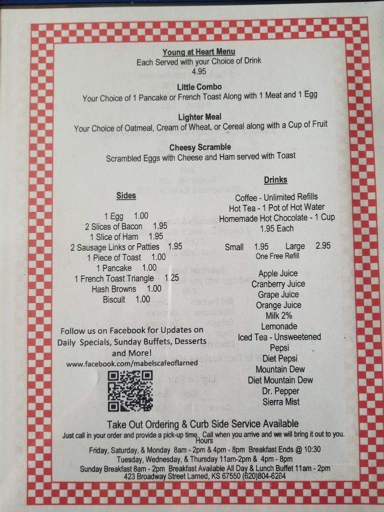 Mabel's Cafe - Larned, KS menu_pic