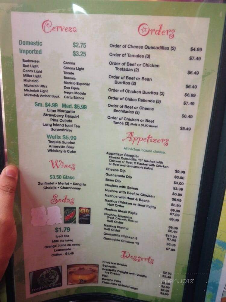 El Dos De Oros - Ness City, KS menu_pic