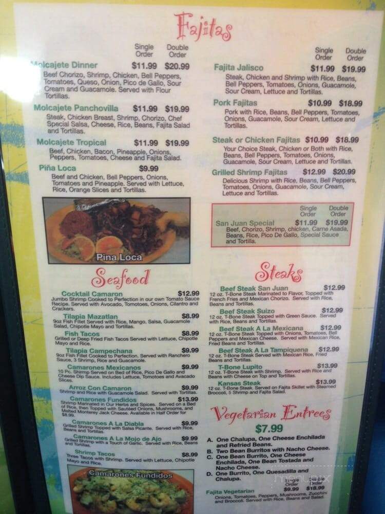 El Dos De Oros - Ness City, KS menu_pic