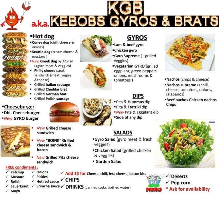 KGB Gourmet Food Truck - Omaha, NE menu_pic