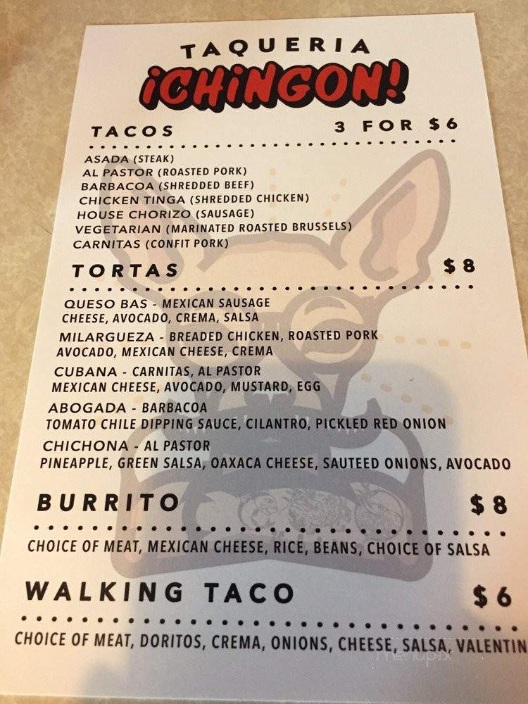 Taqueria Chingon - Omaha, NE menu_pic