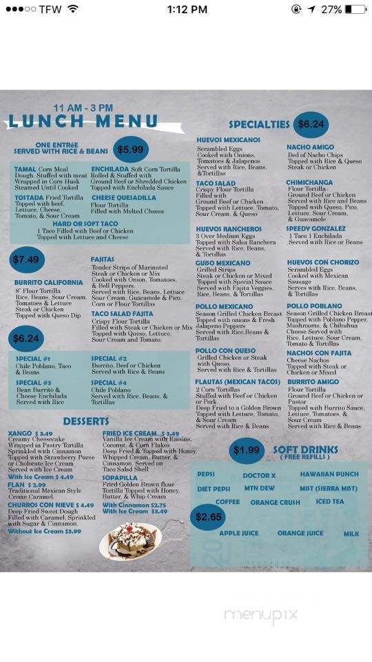 3 Compadres - Hebron, NE menu_pic