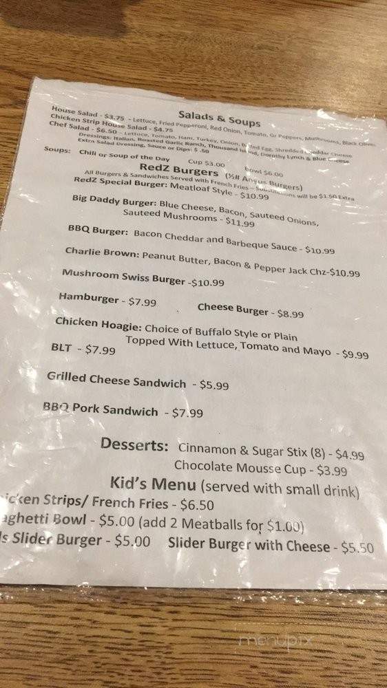 RedZ Bar & Grill - Mitchell, NE menu_pic