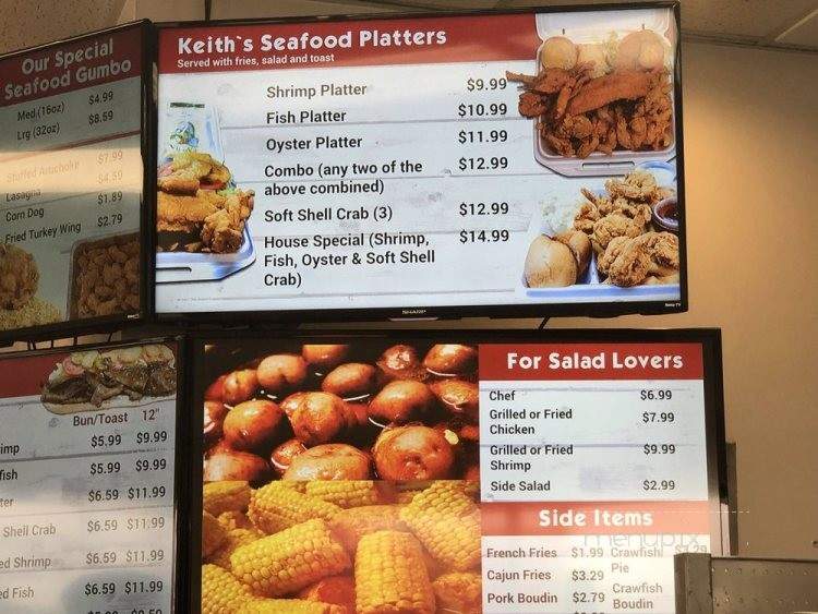 Keith's Seafood - Chalmette, LA menu_pic