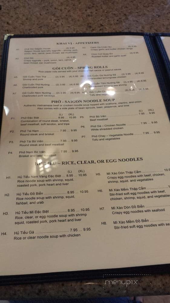 Saigon Noodle House - Terrytown, LA menu_pic