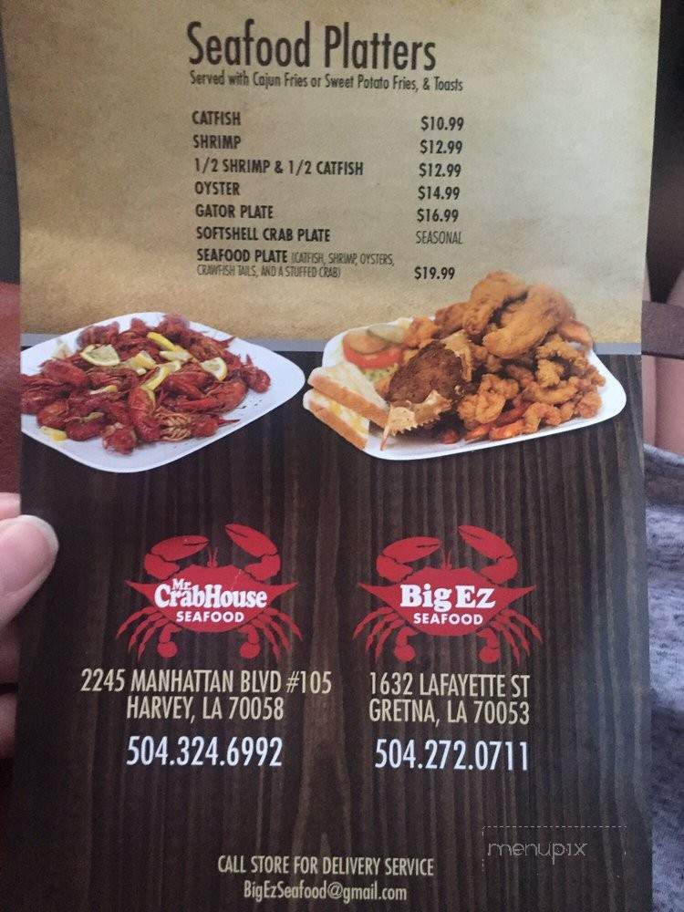 Mr. CrabHouse - Harvey, LA menu_pic
