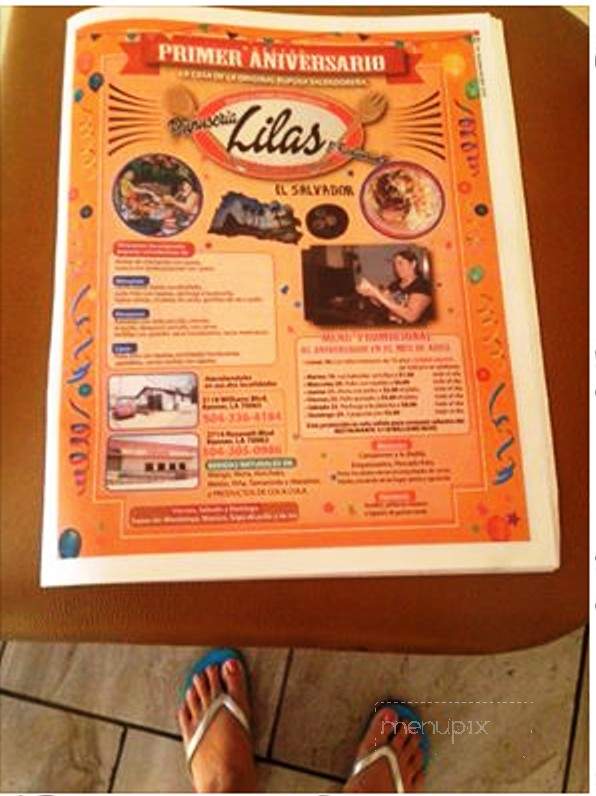 Pupuseria Lila's & Restaurant - Kenner, LA menu_pic