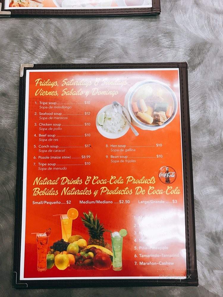 Pupuseria Lila's & Restaurant - Kenner, LA menu_pic
