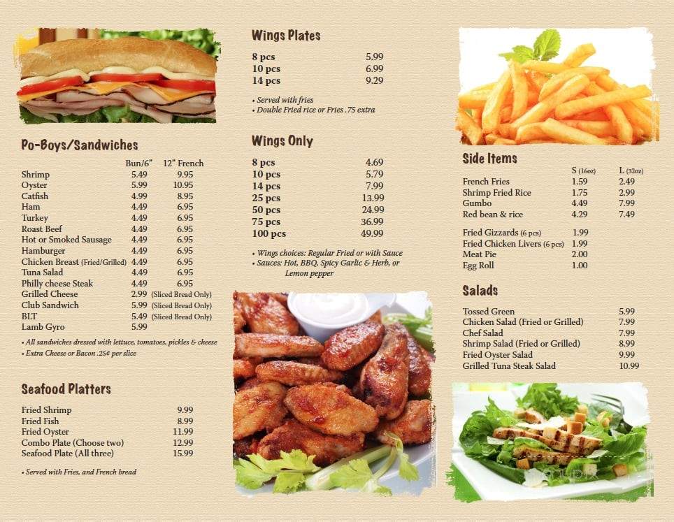Ba Ta's Cafe - Kenner, LA menu_pic
