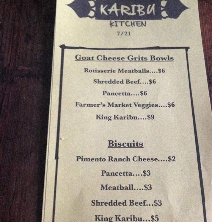 Karibu Kitchen - New Orleans, LA menu_pic