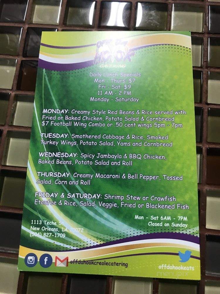 Off Da Hook - New Orleans, LA menu_pic