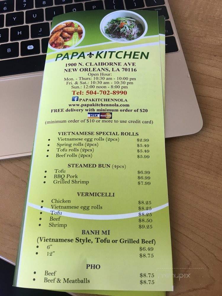 Papa Kitchen - New Orleans, LA menu_pic