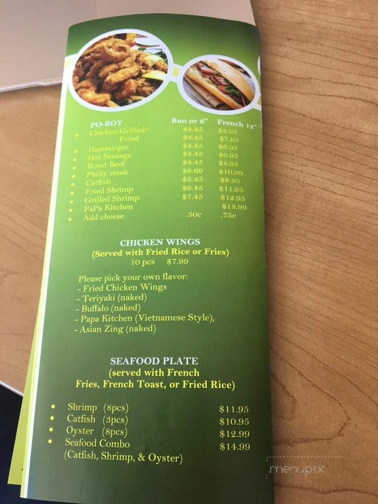 Papa Kitchen - New Orleans, LA menu_pic