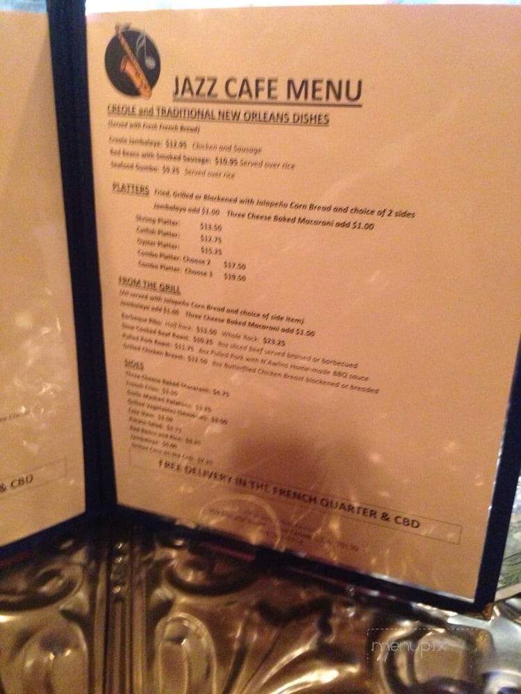 Jazz Cafe - New Orleans, LA menu_pic