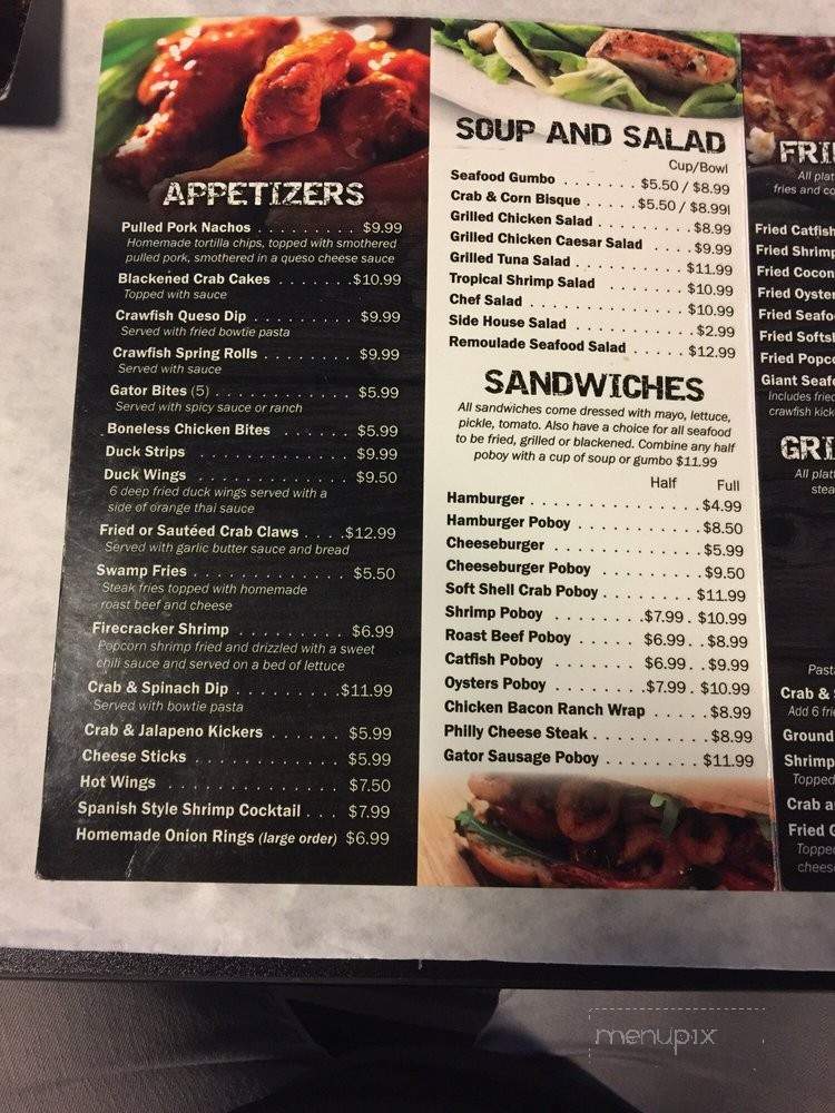 Barrios' Rockin Gator - Larose, LA menu_pic