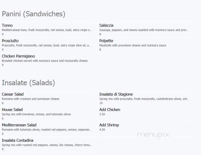 Leonardo's Trattoria & Pizzeria - Mandeville, LA menu_pic
