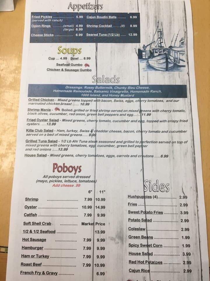 Lester's Seafood Restaurant - Pearl River, LA menu_pic