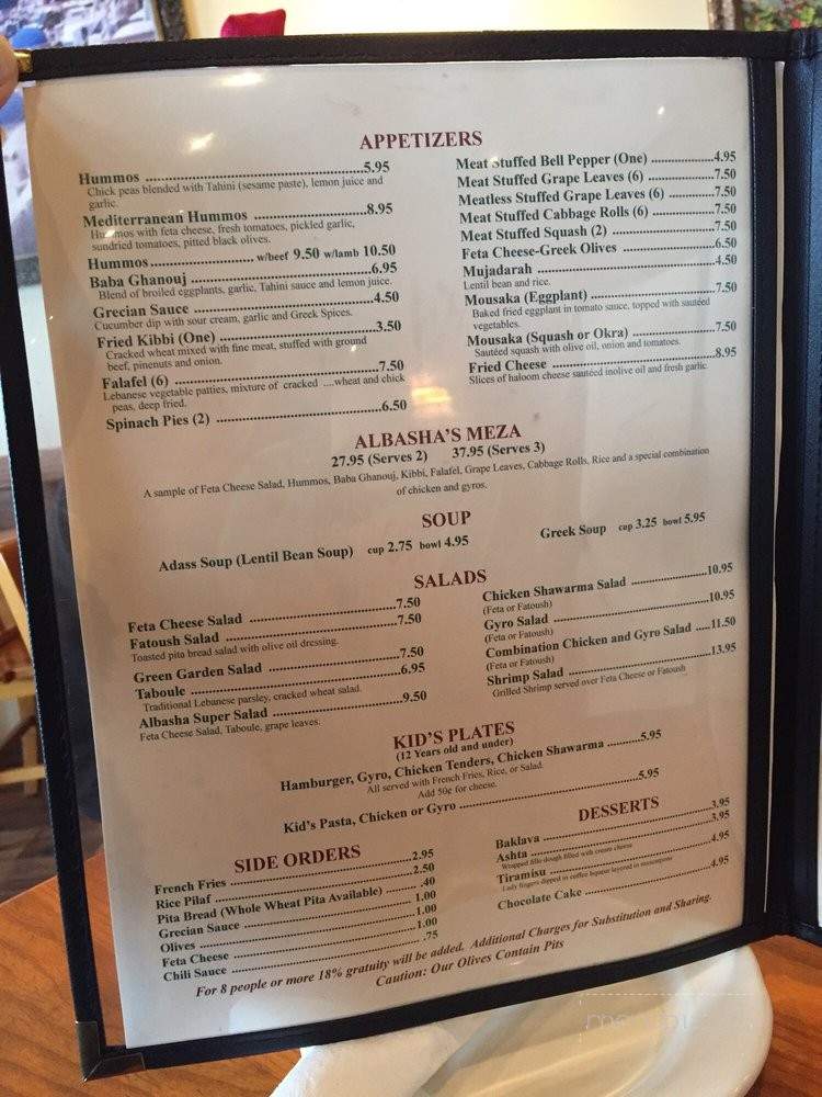 Albasha - Slidell, LA menu_pic
