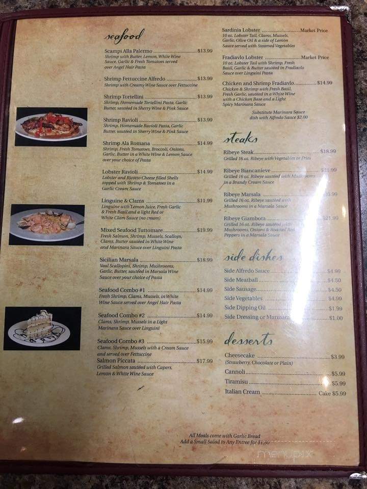 Fratelli's Italian Grille - Slidell, LA menu_pic