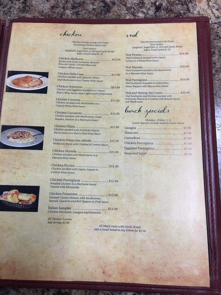 Fratelli's Italian Grille - Slidell, LA menu_pic