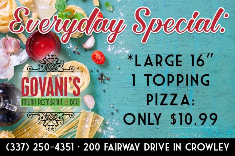 Govani's - Crowley, LA menu_pic