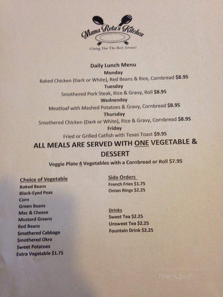 Mama Reta's Kitchen - Westlake, LA menu_pic