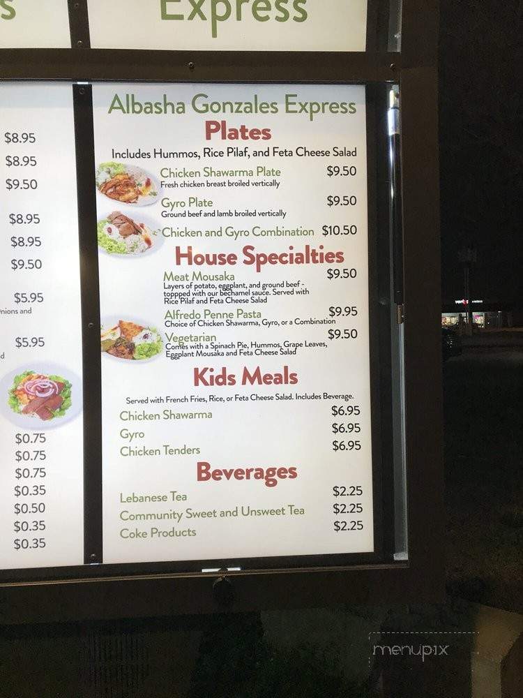 Albasha Express - Gonzales, LA menu_pic
