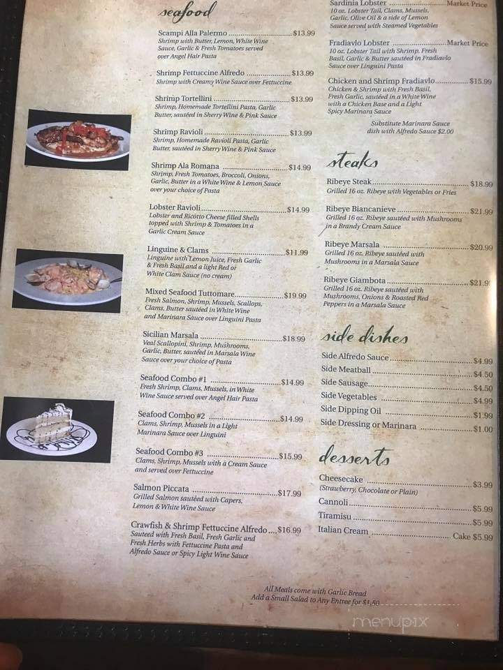 Fratelli's Italian Grille - Prairieville, LA menu_pic