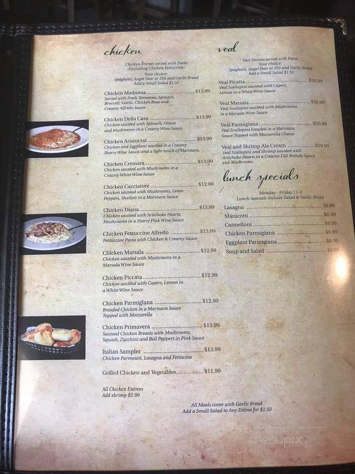 Fratelli's Italian Grille - Prairieville, LA menu_pic