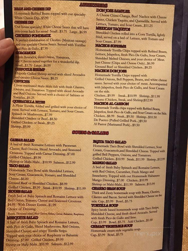 Don Jose's Grill - Baton Rouge, LA menu_pic