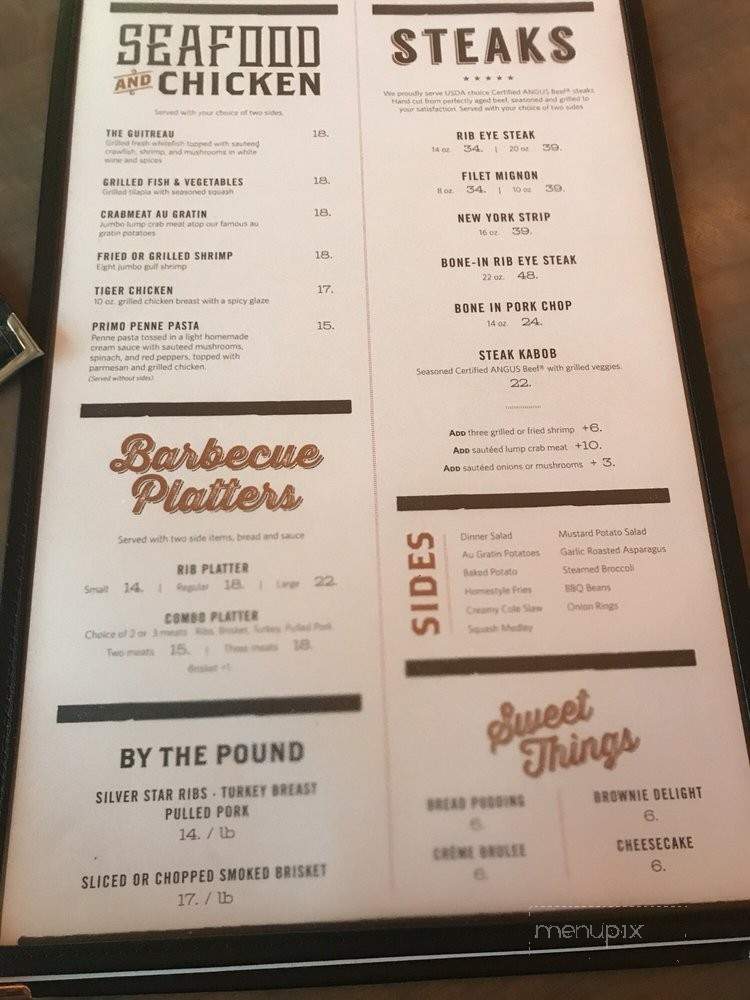 Silver Star Grille - Shreveport, LA menu_pic