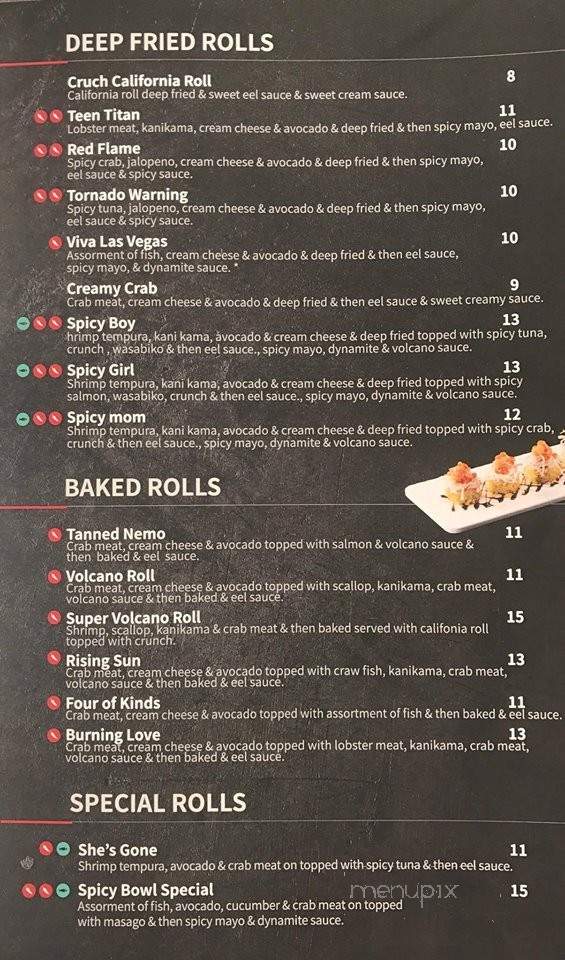 Spicy Bowl Grill & Sushi - Bossier City, LA menu_pic