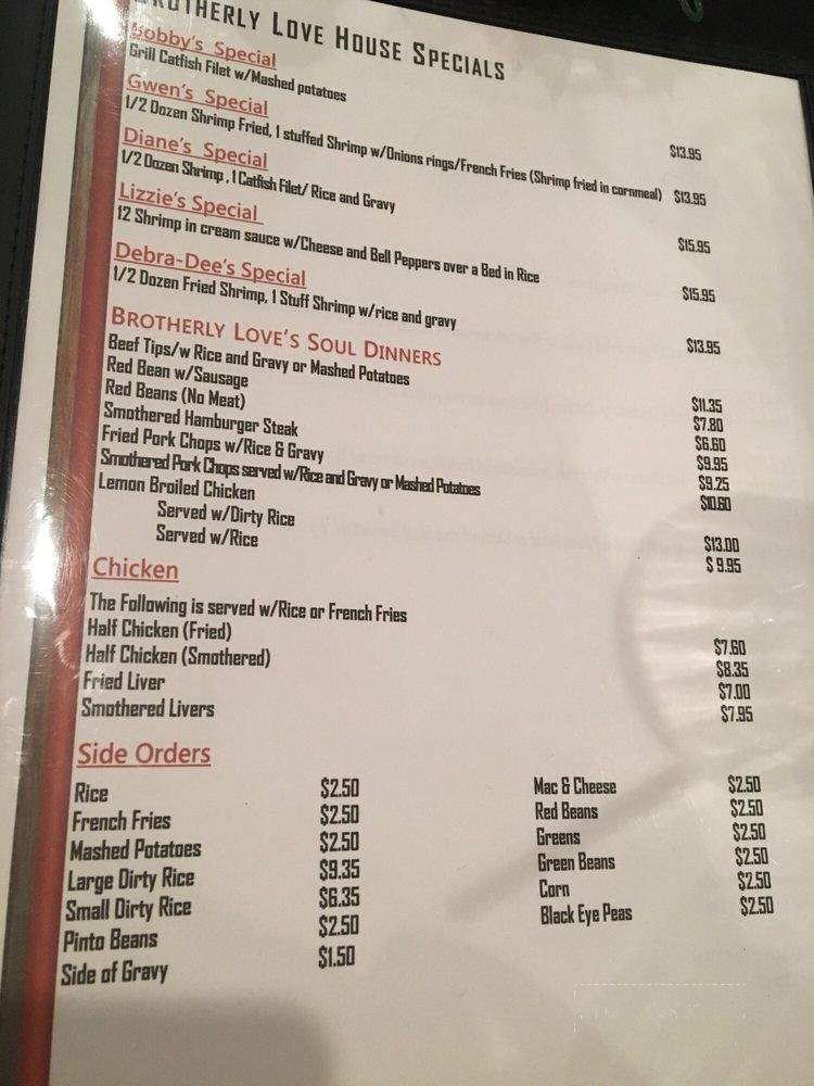 Brotherly Love Seafood - Shreveport, LA menu_pic