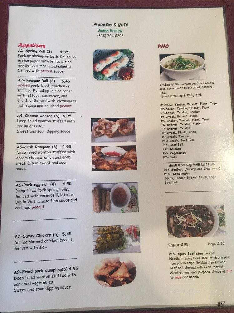 Noodles & Grill Asian Cuisine - Alexandria, LA menu_pic