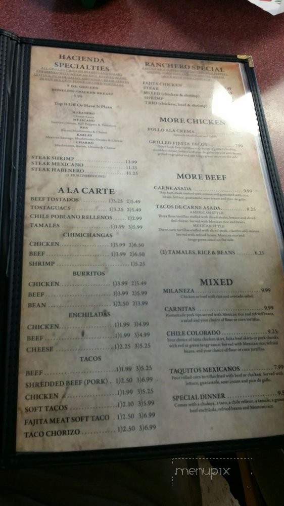 Red Habanero - Camden, AR menu_pic